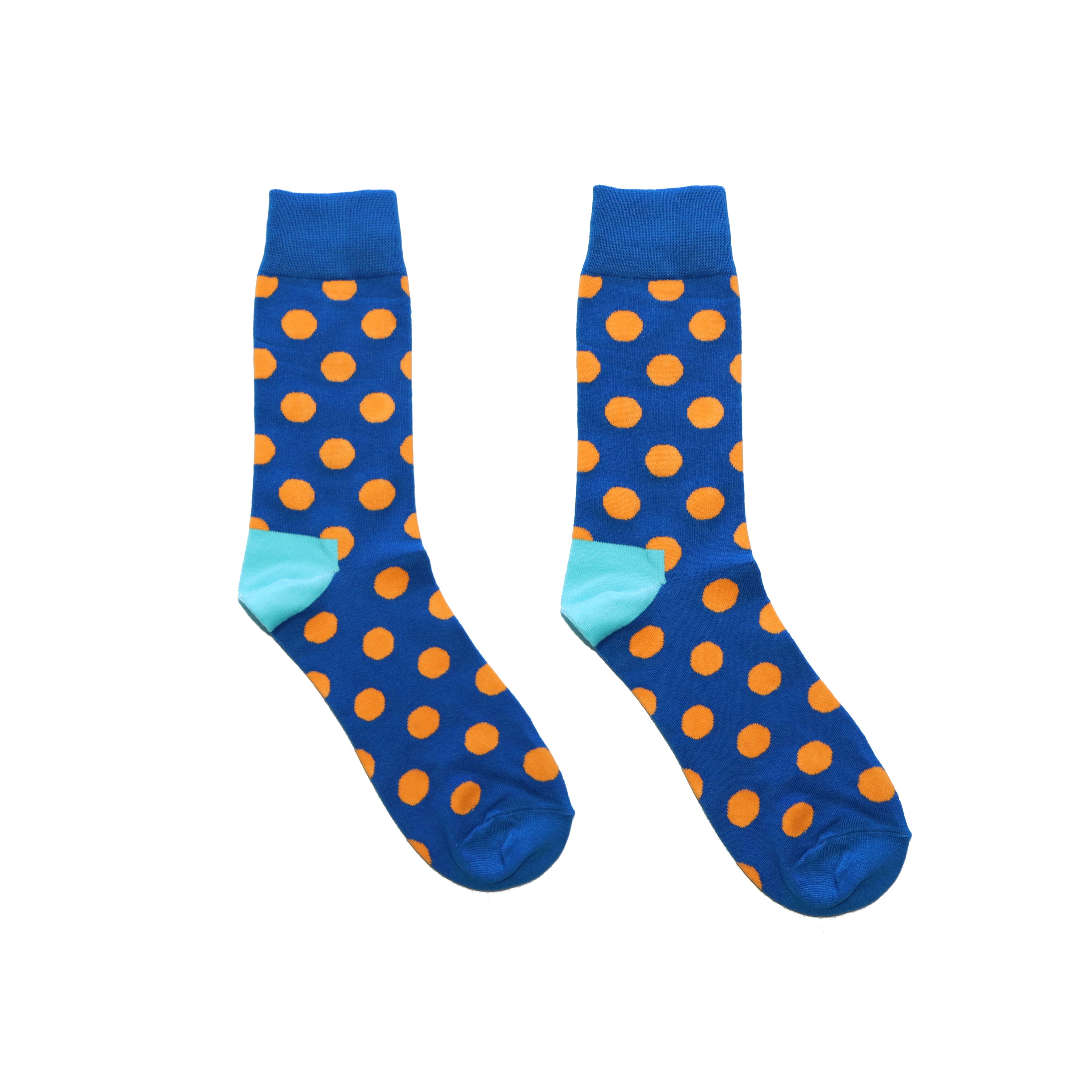 Bright Dotty Blue Socks