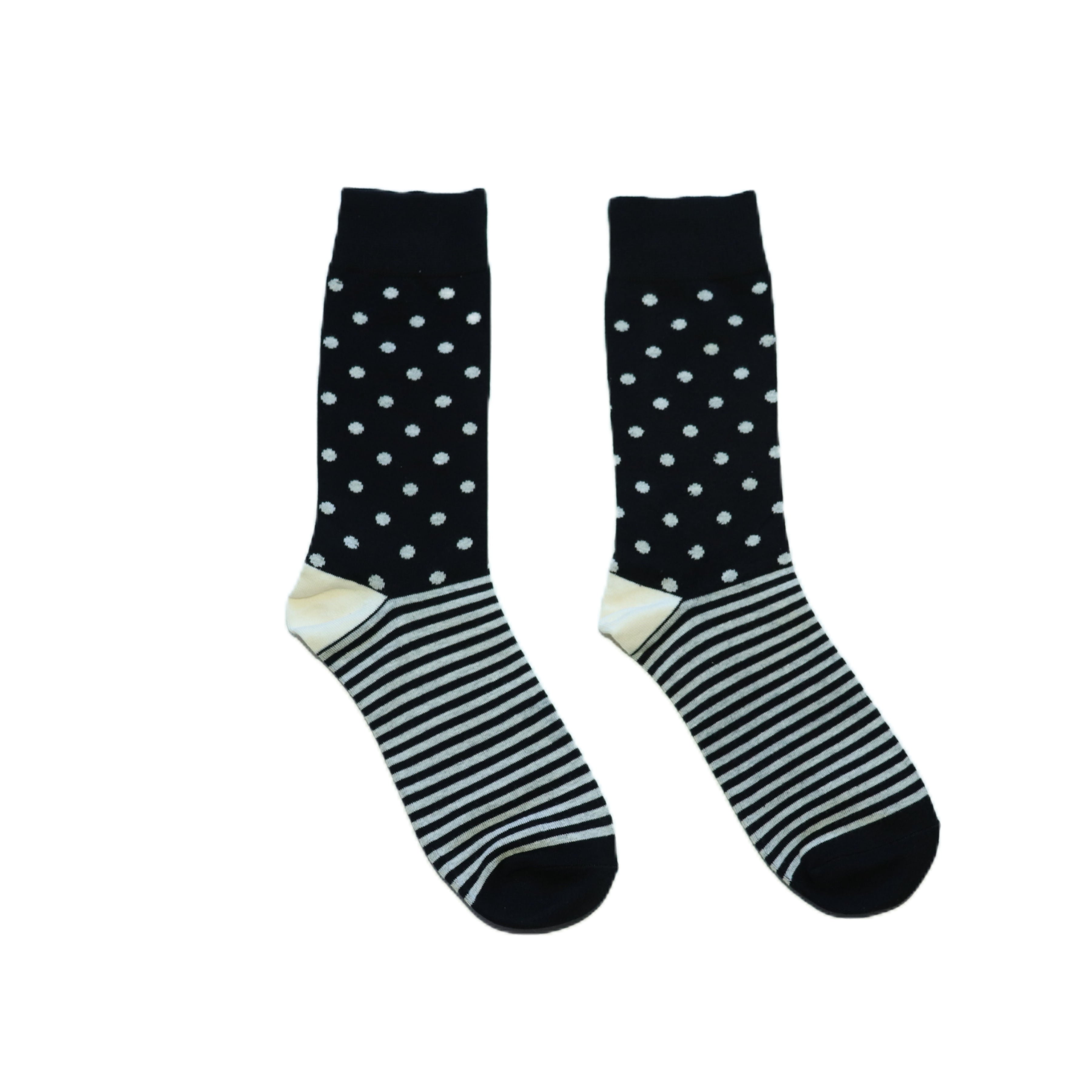 Monochrome Dots & Stripes Socks