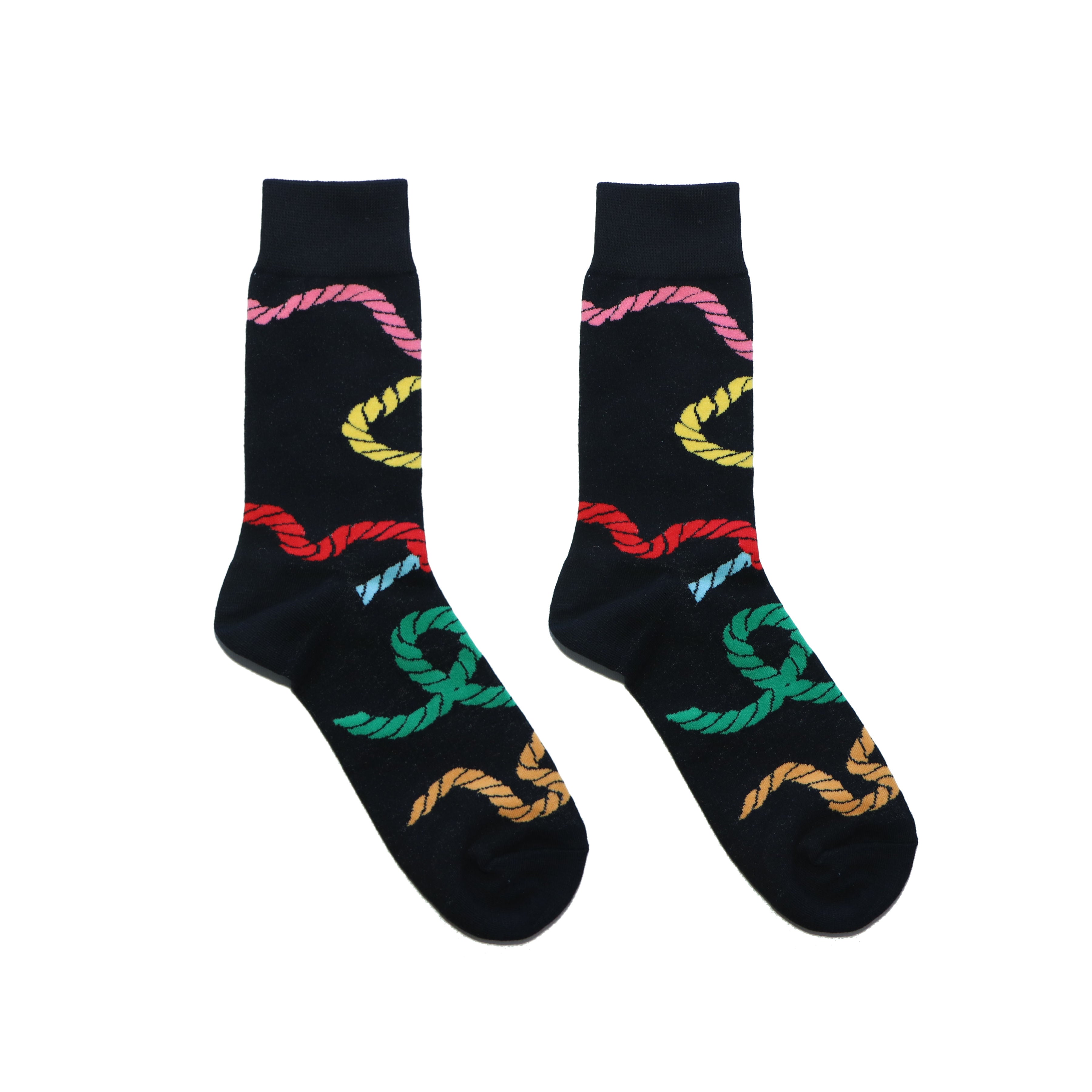 Rope Twist black Socks