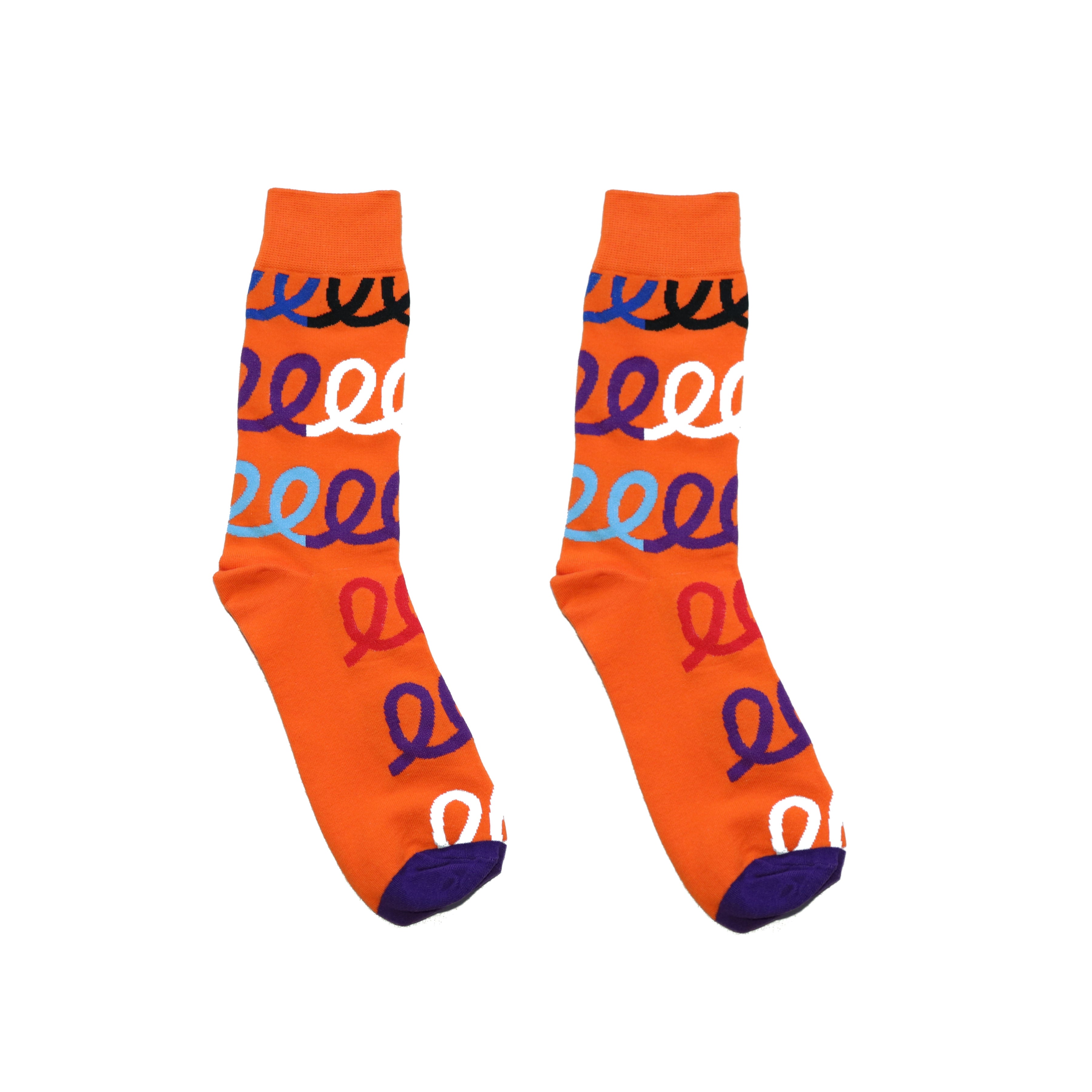 Orange Twirl Socks