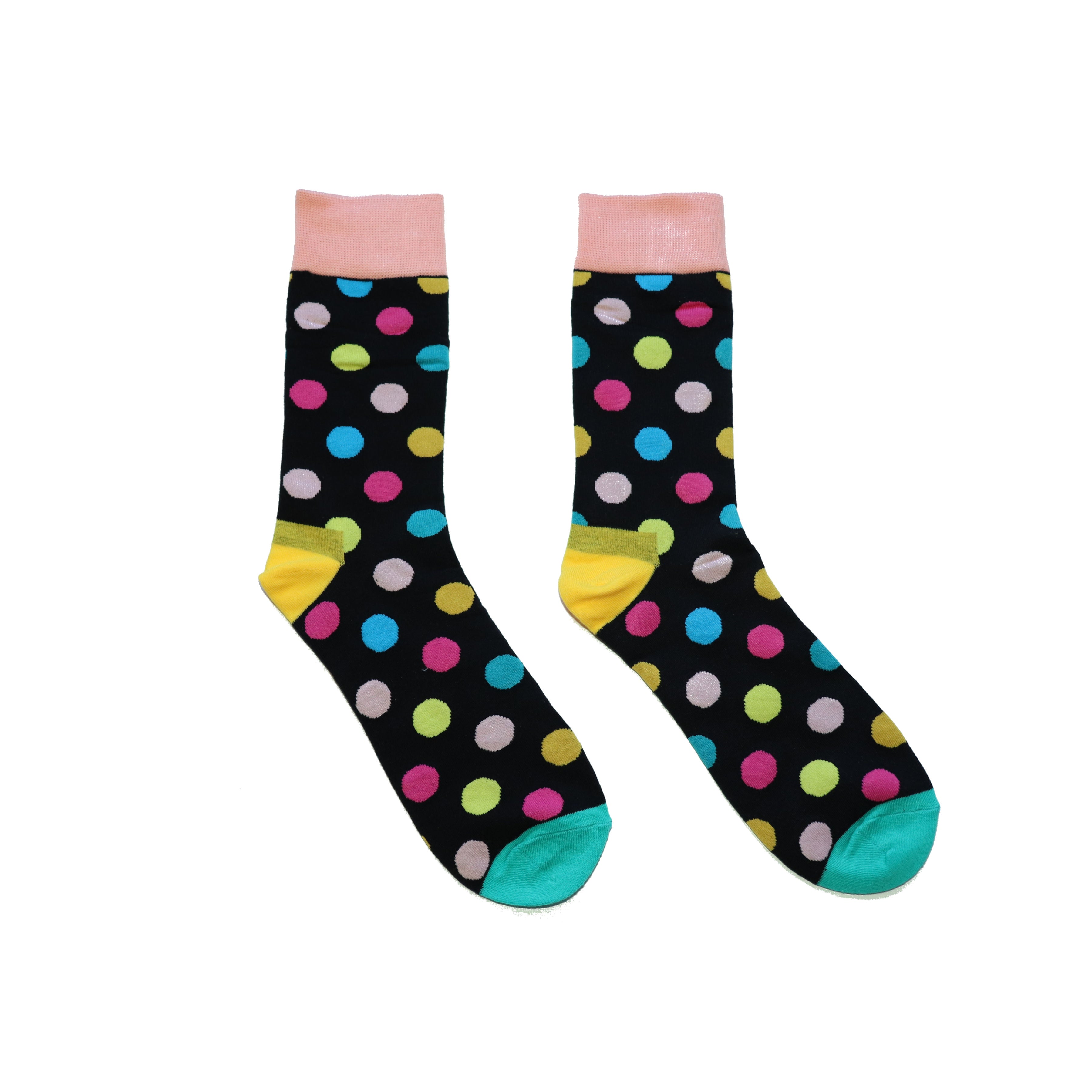 Polka Pop Black Socks-