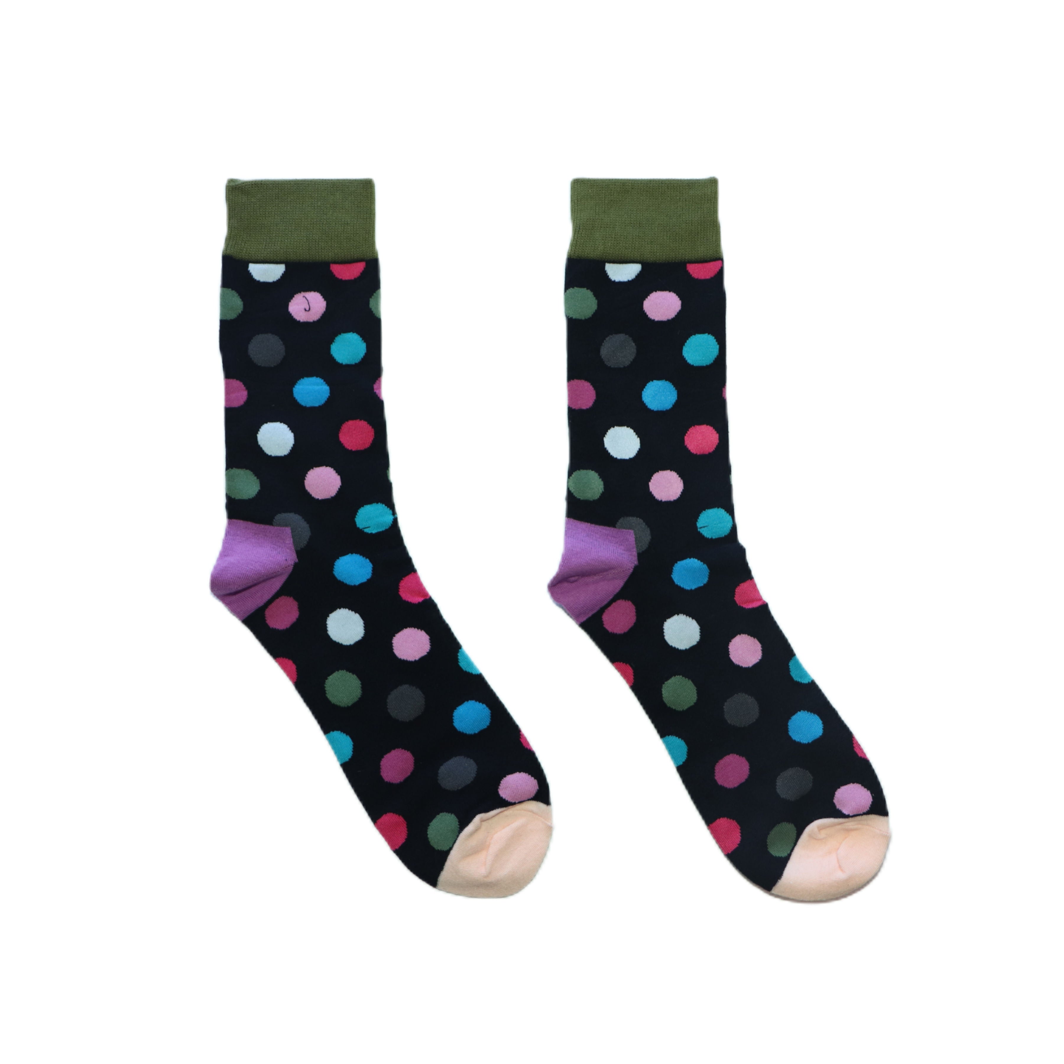 Polka Pop Black Socks-