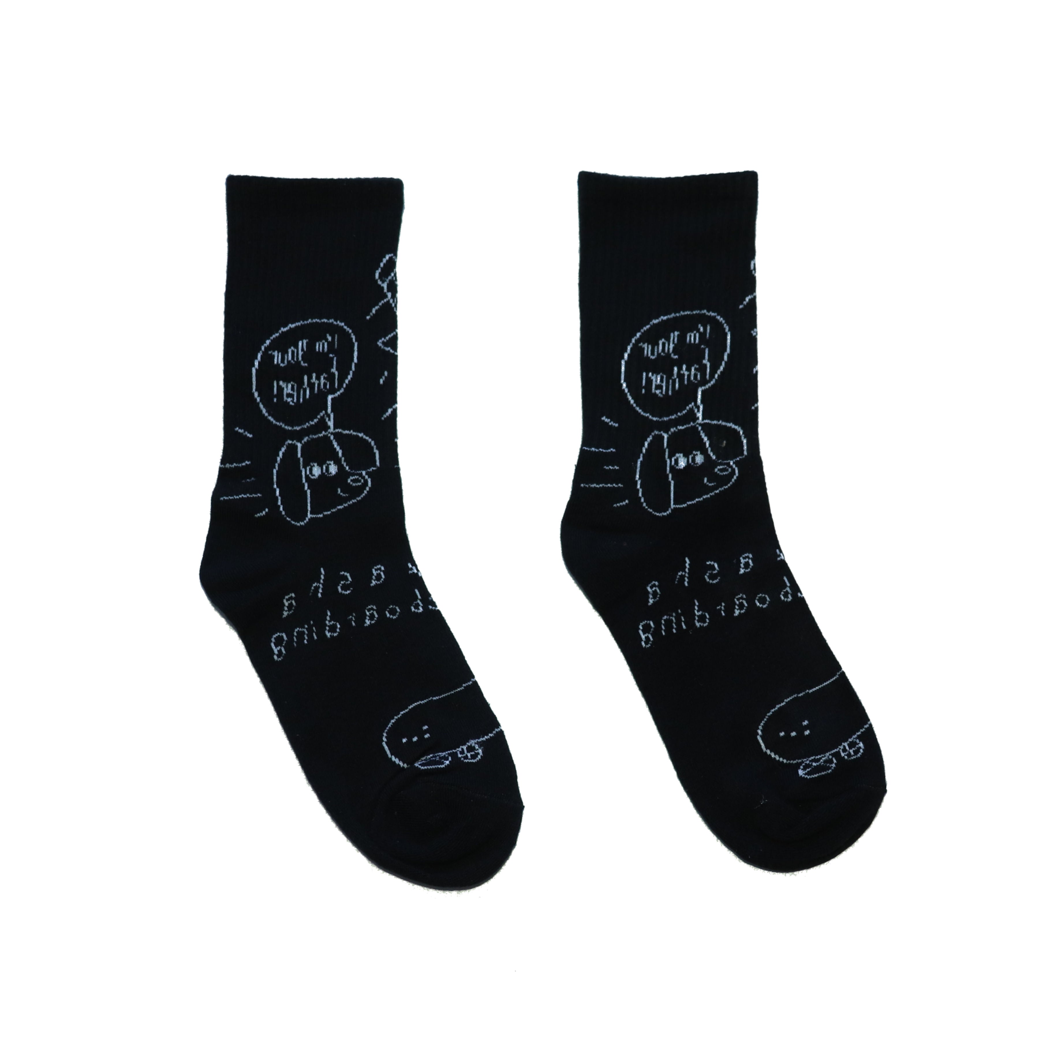 Cartoon Craze black socks