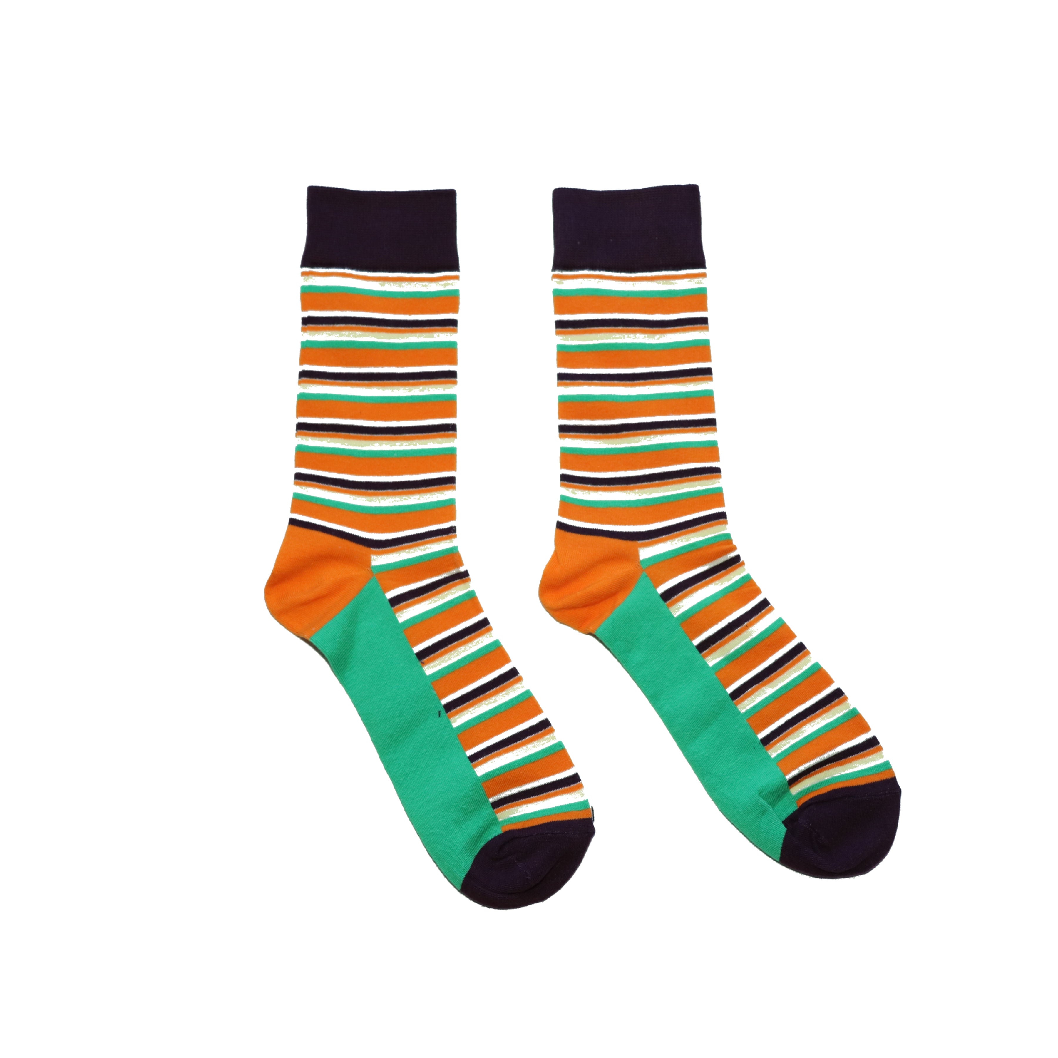 Green Orange Twist Socks