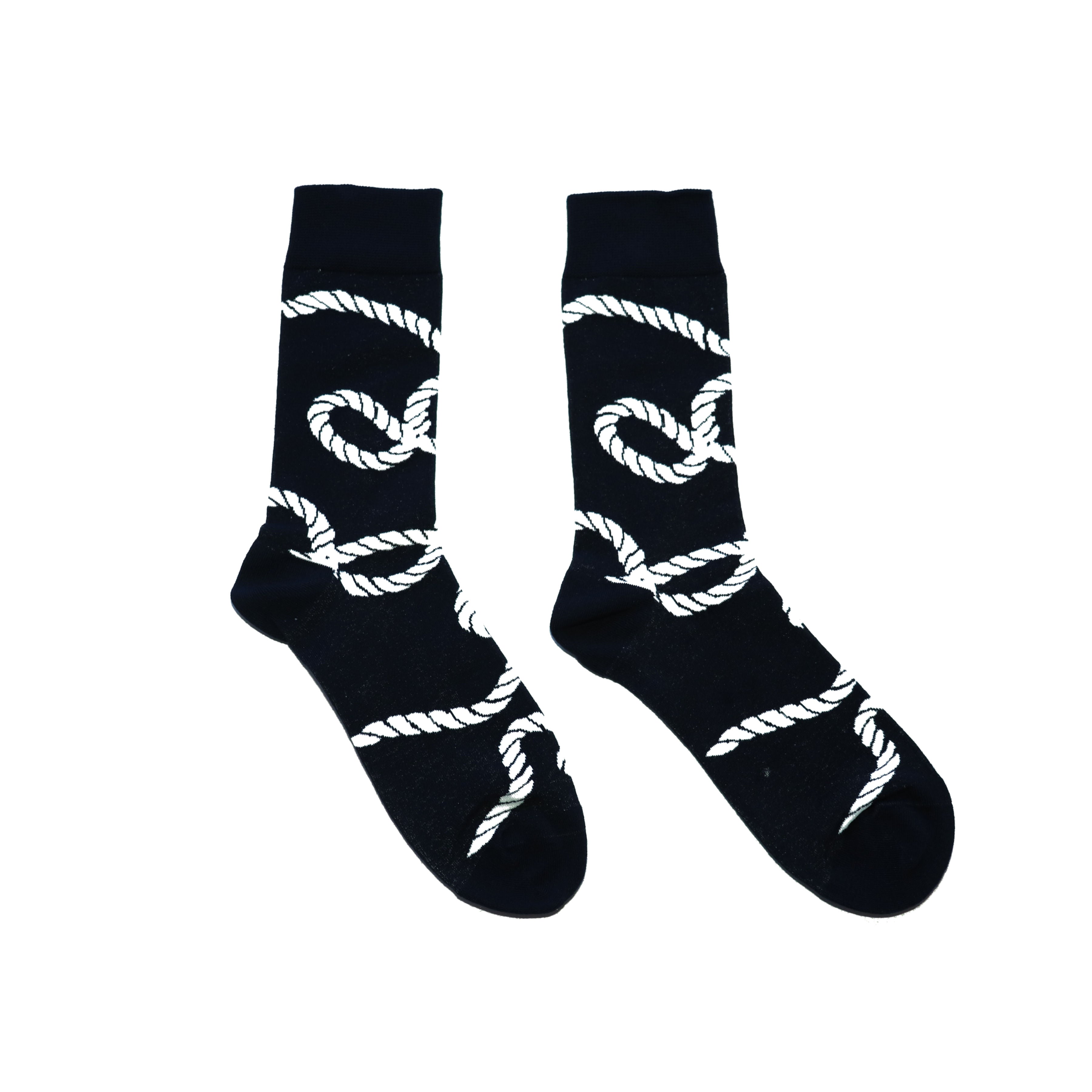 Rope Twist Blue Socks