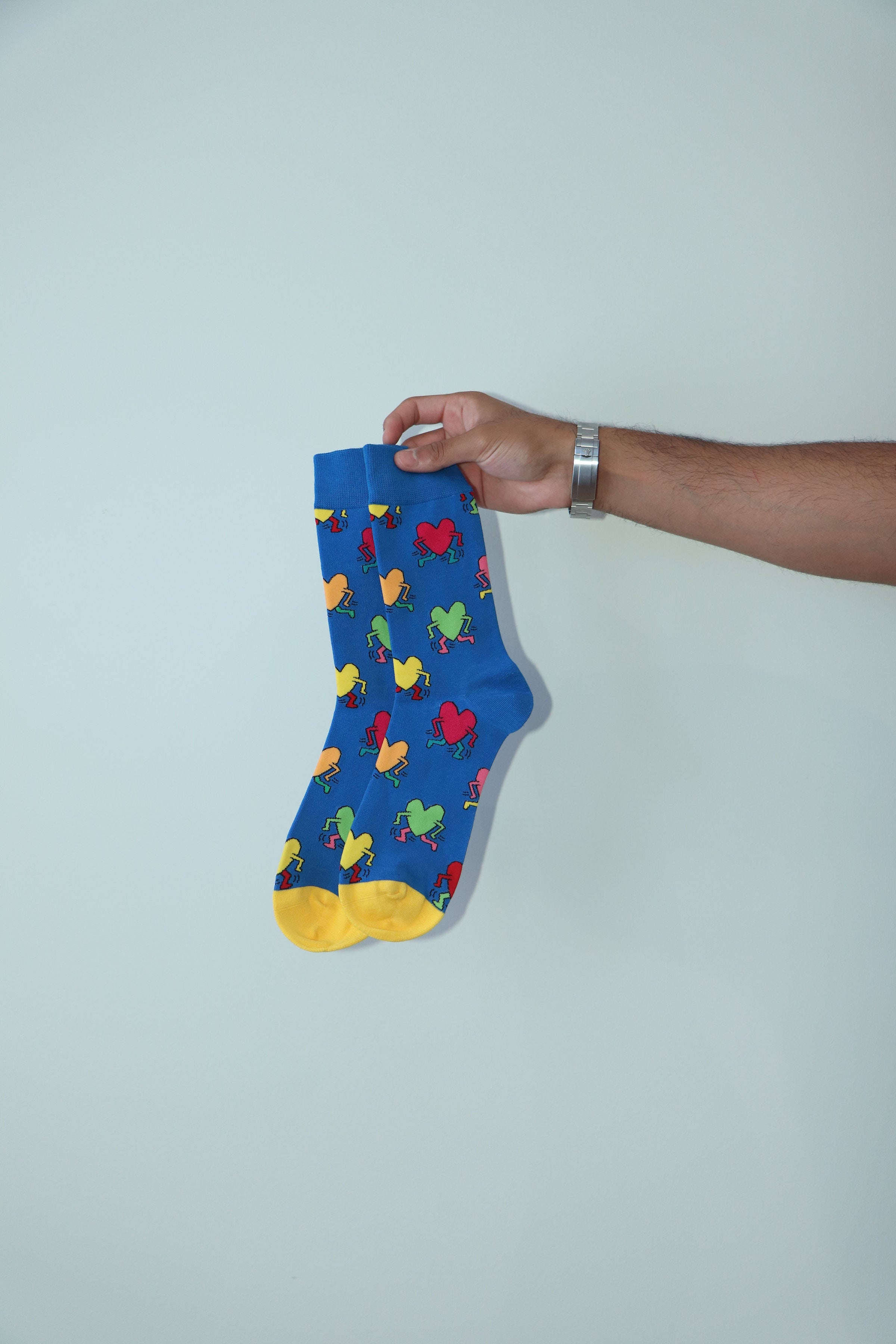 Heartbeat Blue Socks