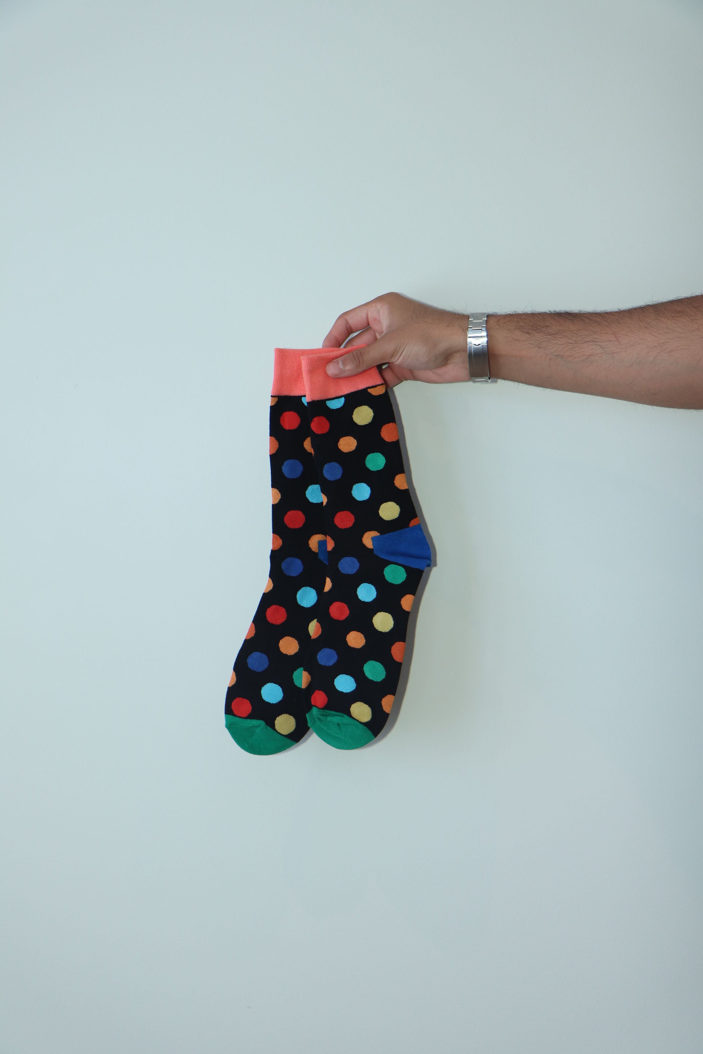 Polka Pop Black Socks-