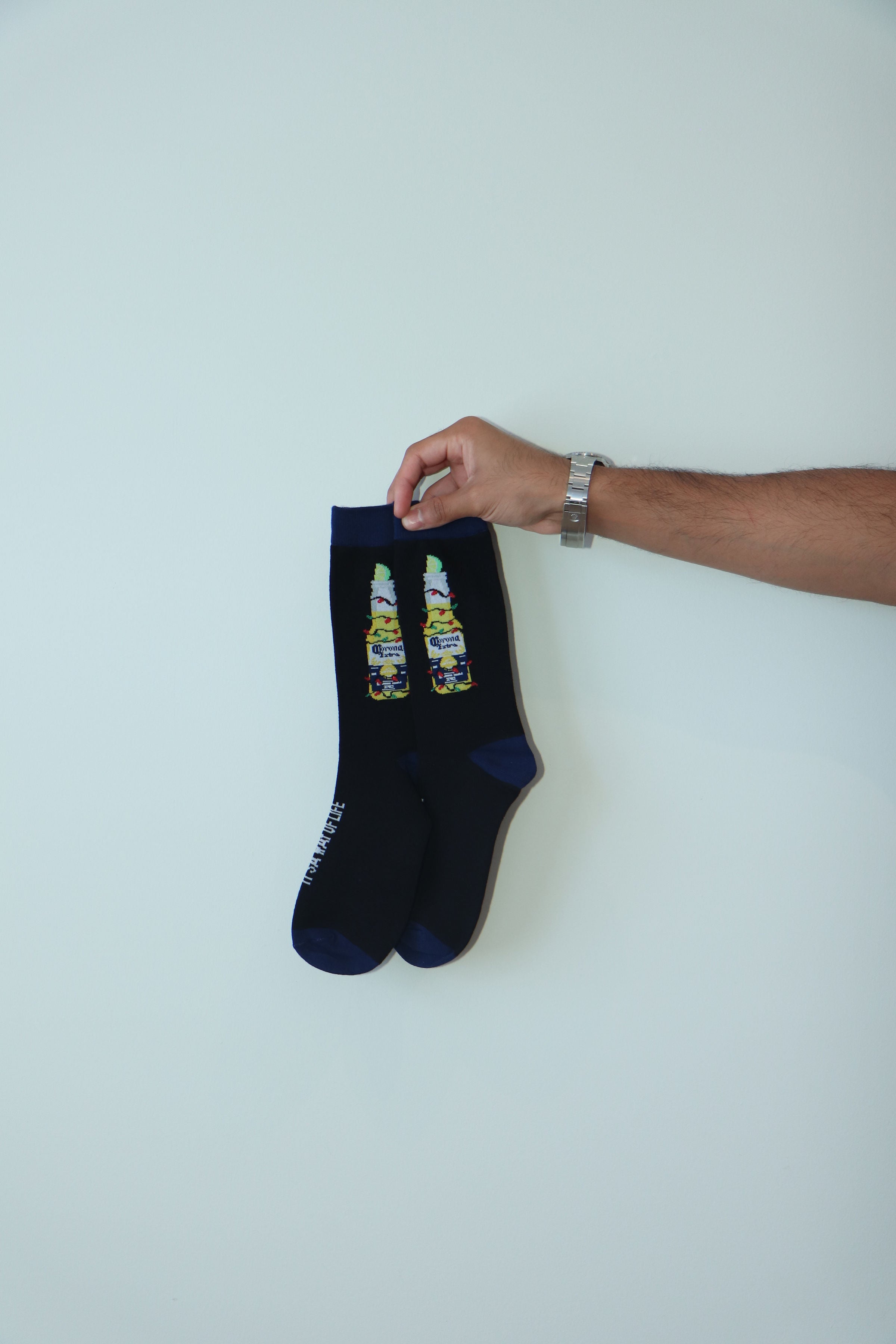 Corona Chill Black & Blue Socks