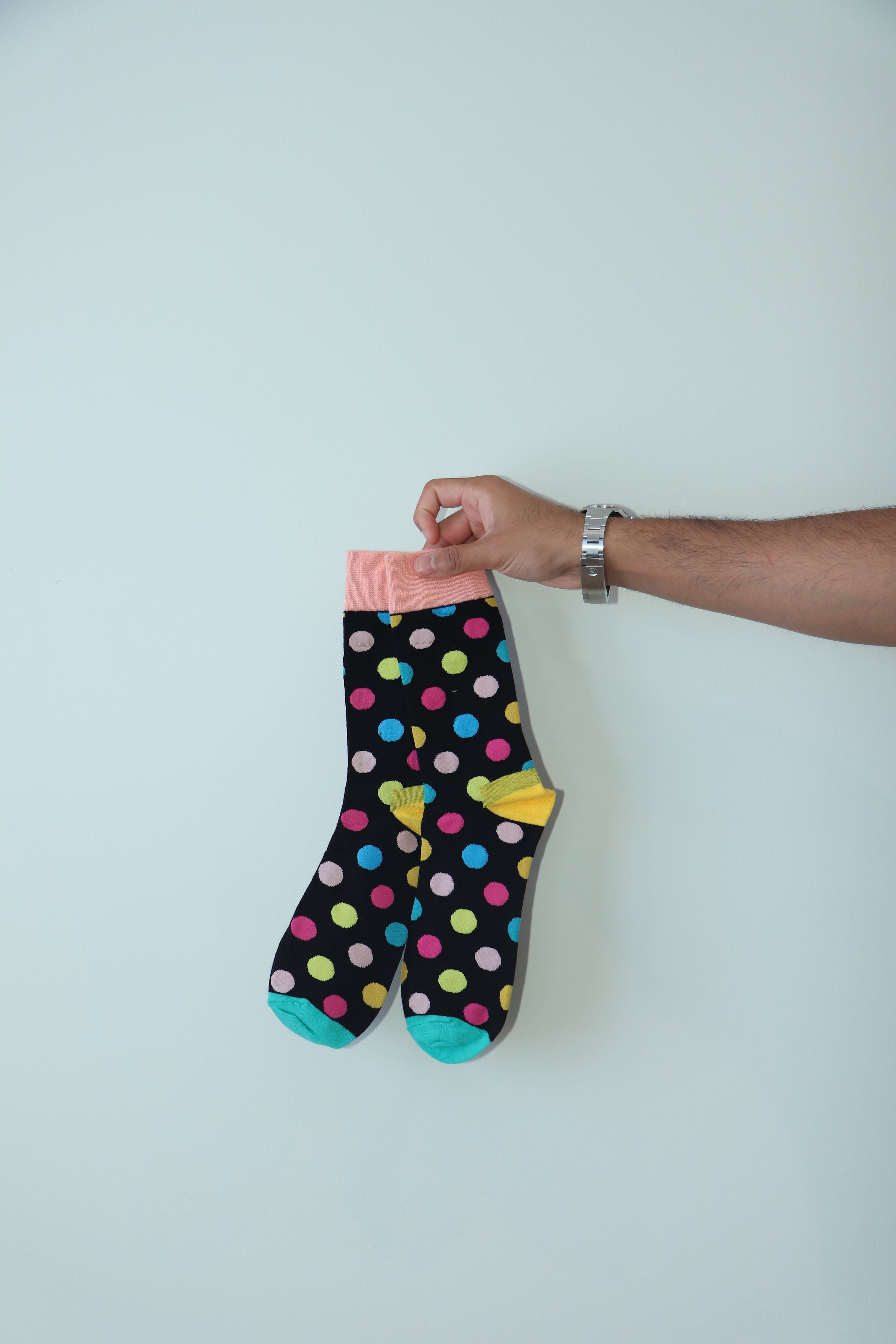 Polka Pop Black Socks-