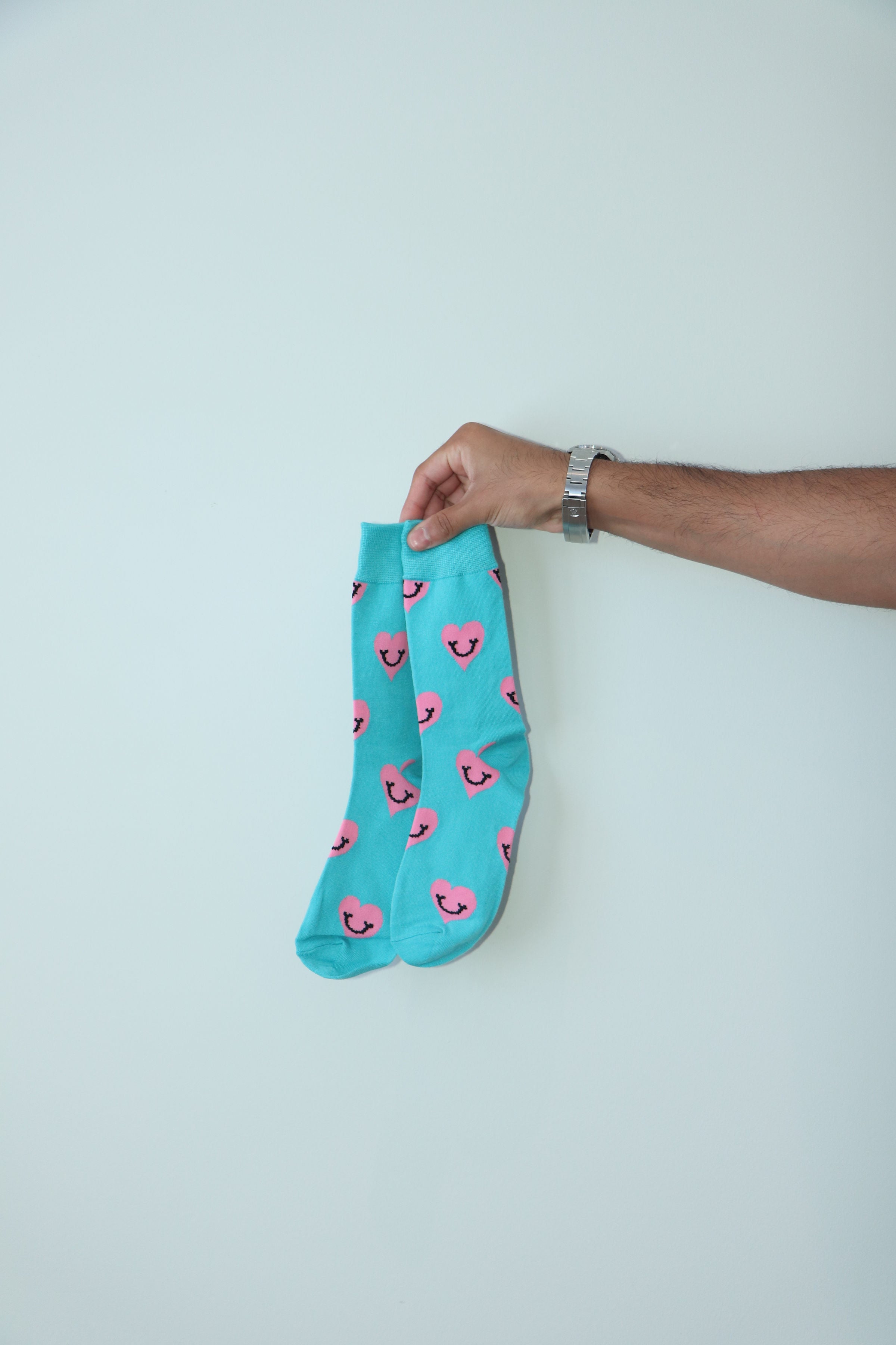 Cotton Candy Heart Socks-