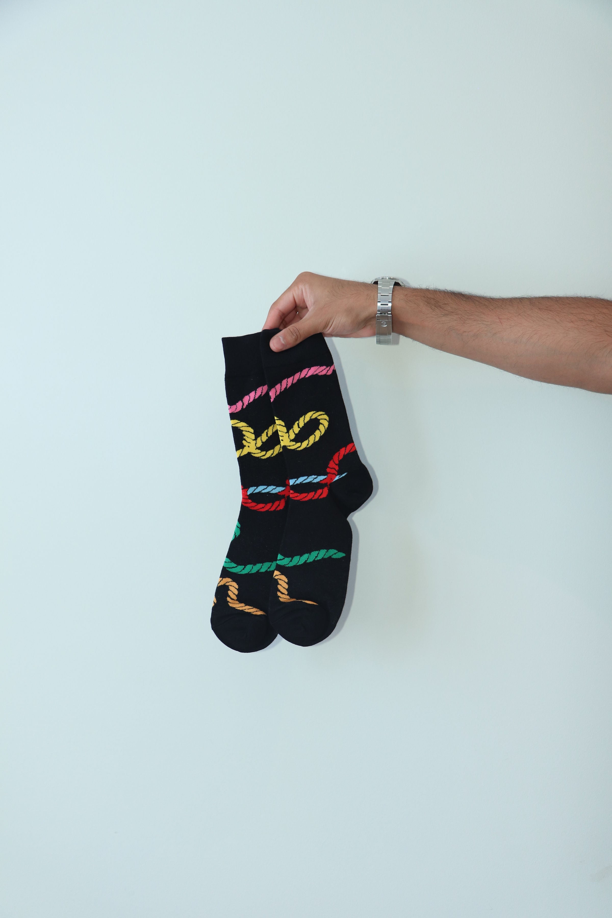 Rope Twist black Socks